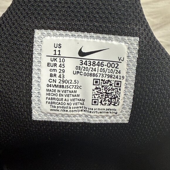 Nike Air Max Torch 4 Black Mens Shoes 343846-002 VNDS Sz 11